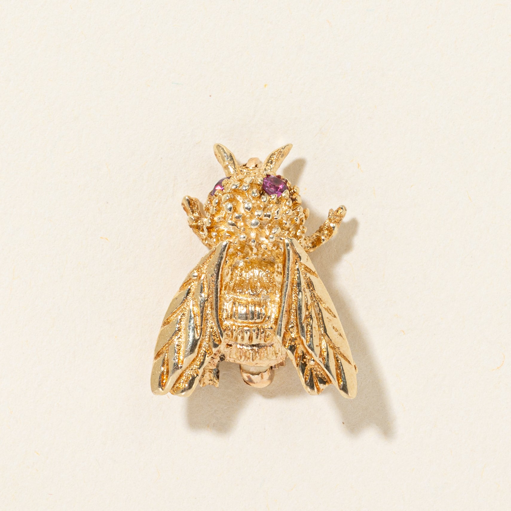 Ruby Textured Insect Brooch | 0.10ctw