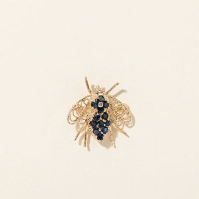 Sapphire & Diamond Openwork Insect Brooch | 0.60ctw, 0.01ctw