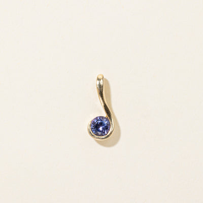 Tanzanite Plain Swirl Drop Pendant | 0.40ct