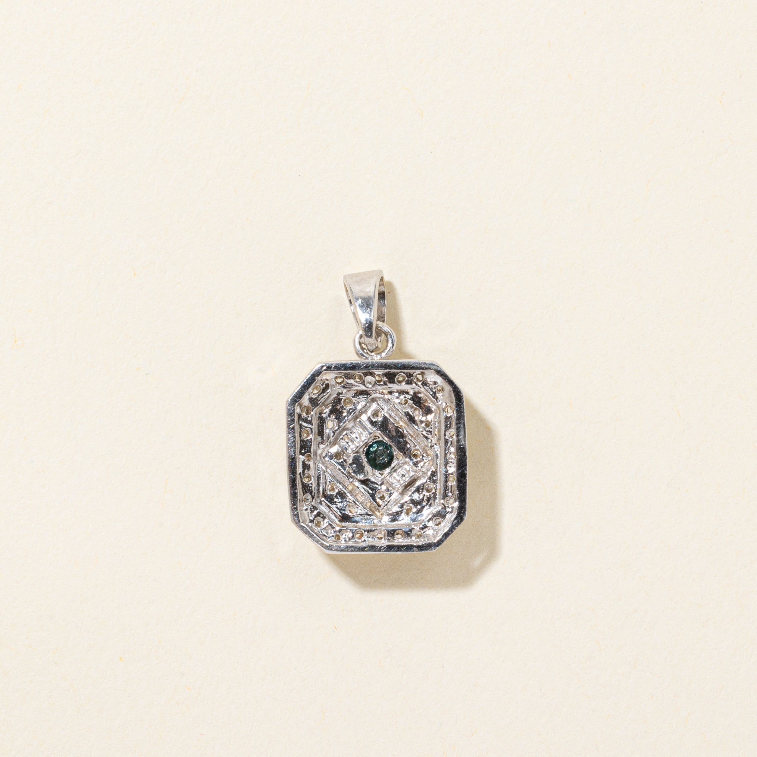 Blue & White Diamond Ornate Pendant | 0.58ctw
