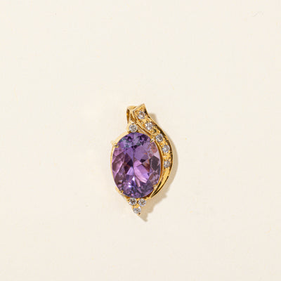 Amethyst & Diamond Waterfall Pendant | 9.00ct, 0.27ctw