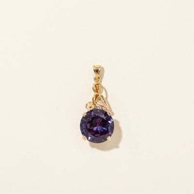 Basket Set Synthetic Colour-Changing Sapphire Floral Pendant | 11.00ct
