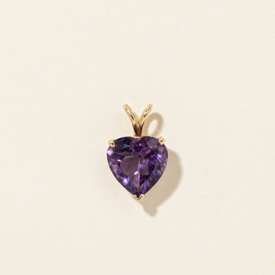 Basket Set Heart Cut Amethyst Pendant | 6.50ct