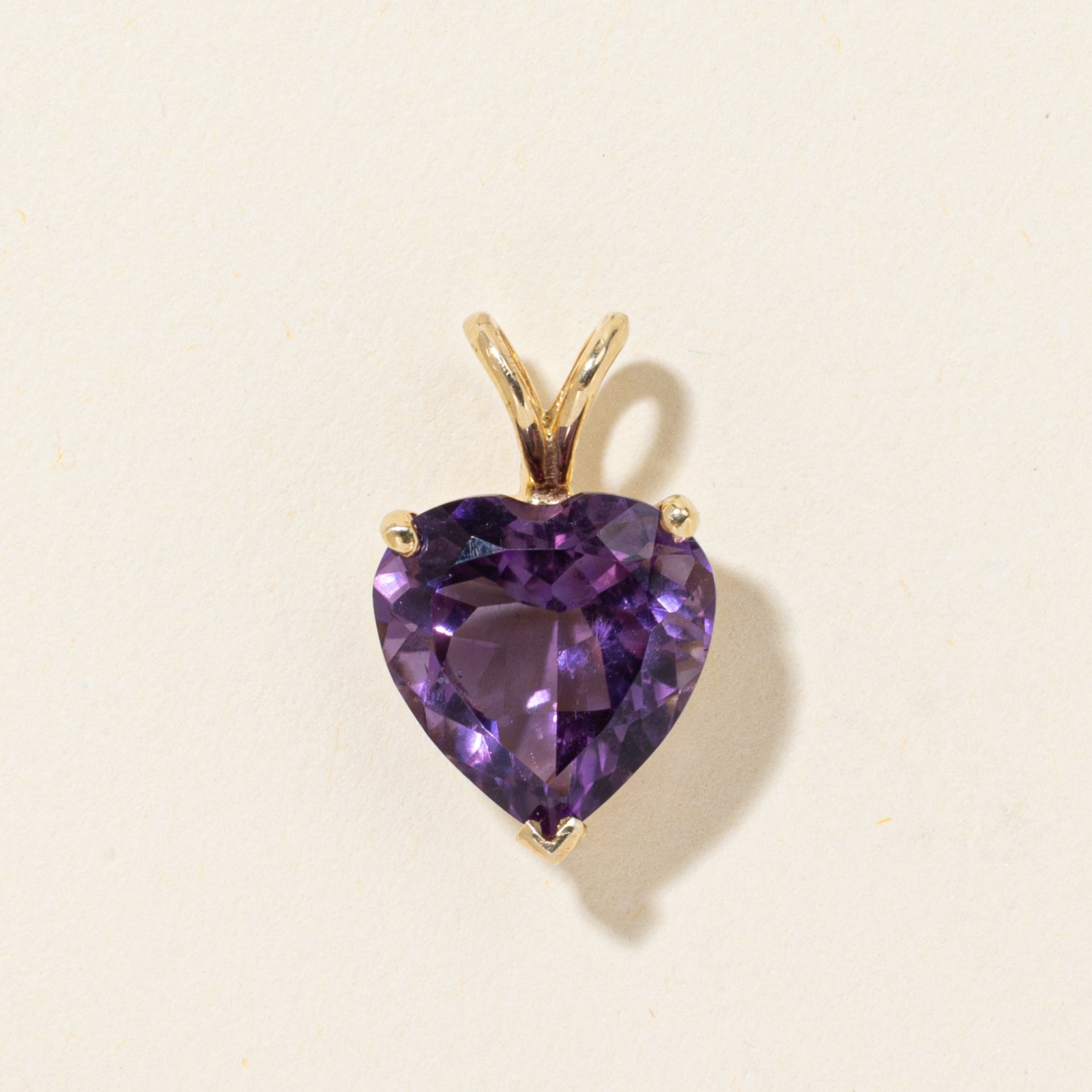 Basket Set Heart Cut Amethyst Pendant | 6.50ct