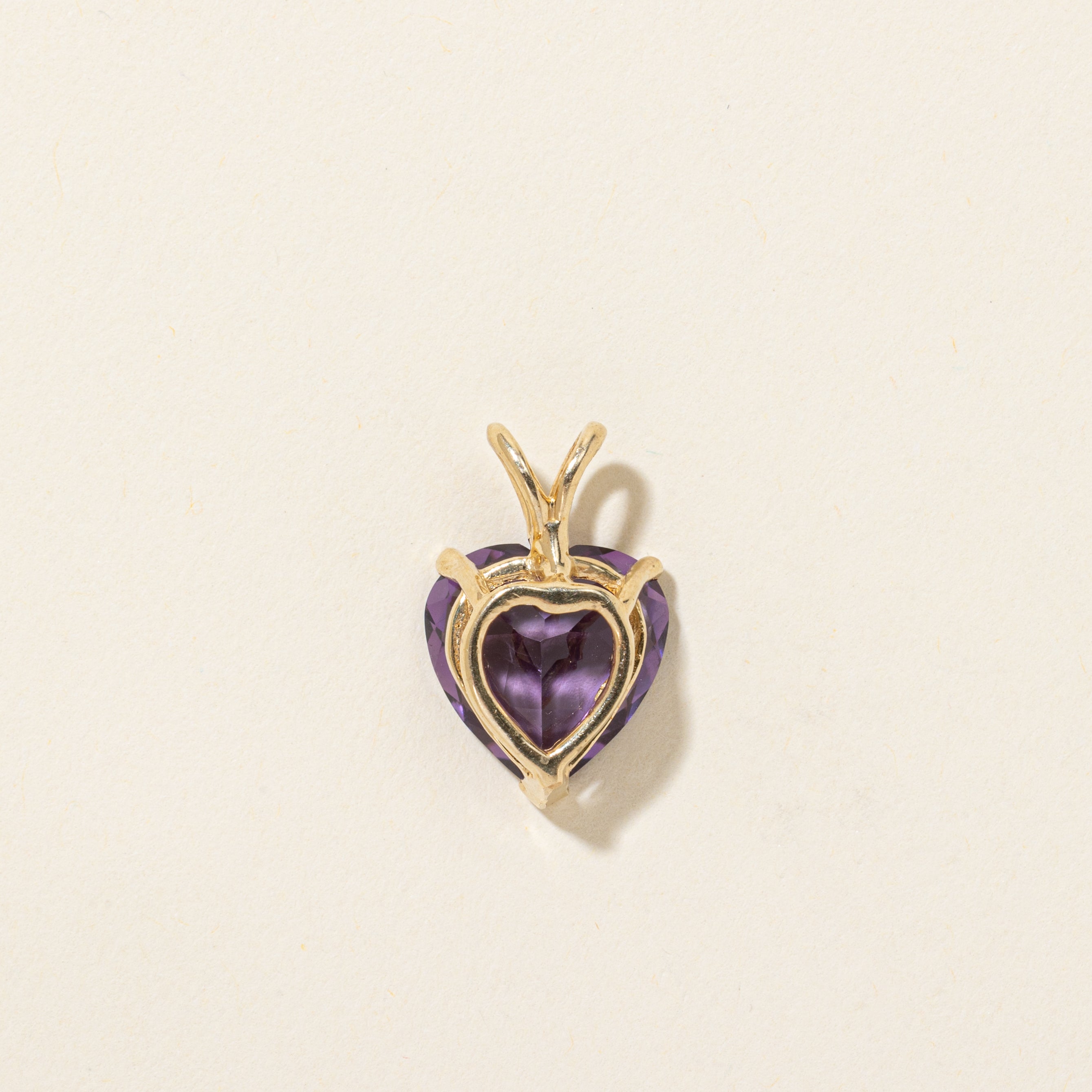 Basket Set Heart Cut Amethyst Pendant | 6.50ct