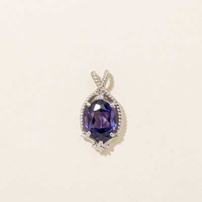 Synthetic Colour-Changing Sapphire Rope Pendant | 2.60ct