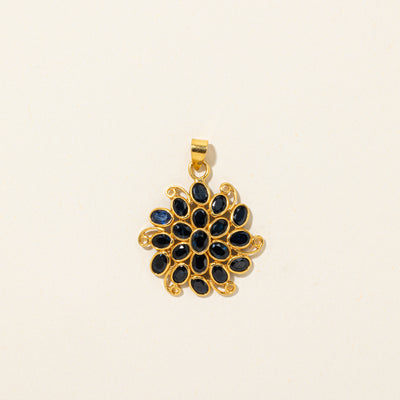 Bezel Set Scattered Sapphire Openwork Pendant | 4.00ctw