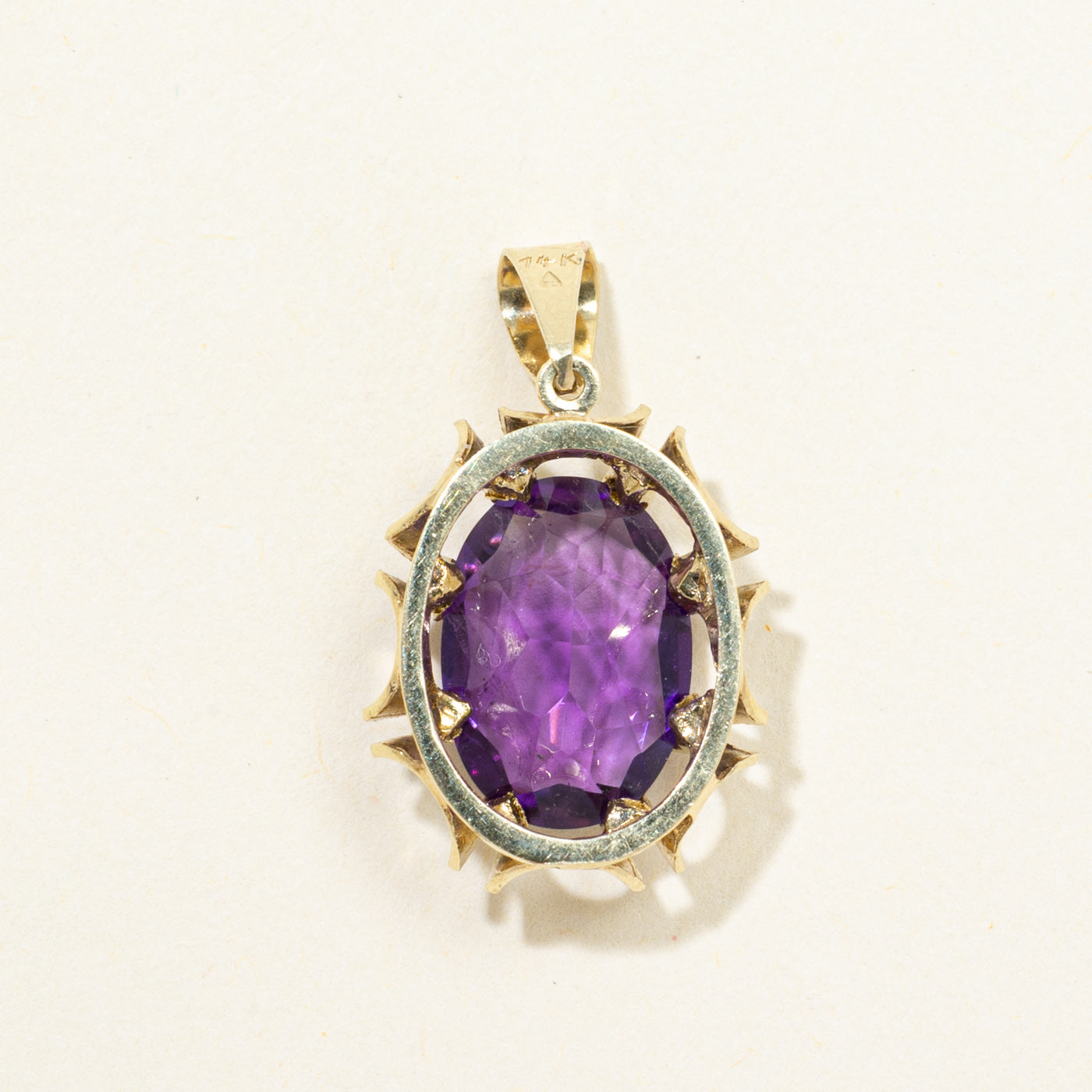Oval Cut Amethyst Large Pendant | 4.20ct
