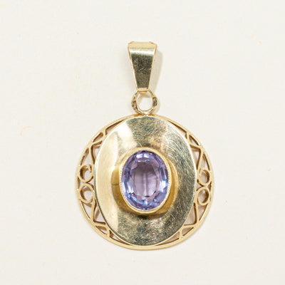 Synthetic Colour-Changing Sapphire Openwork Pendant | 1.87ct