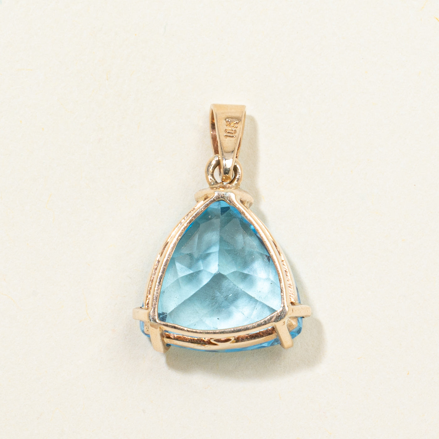 Trillion Cut Blue Topaz Pendant | 9.16ct