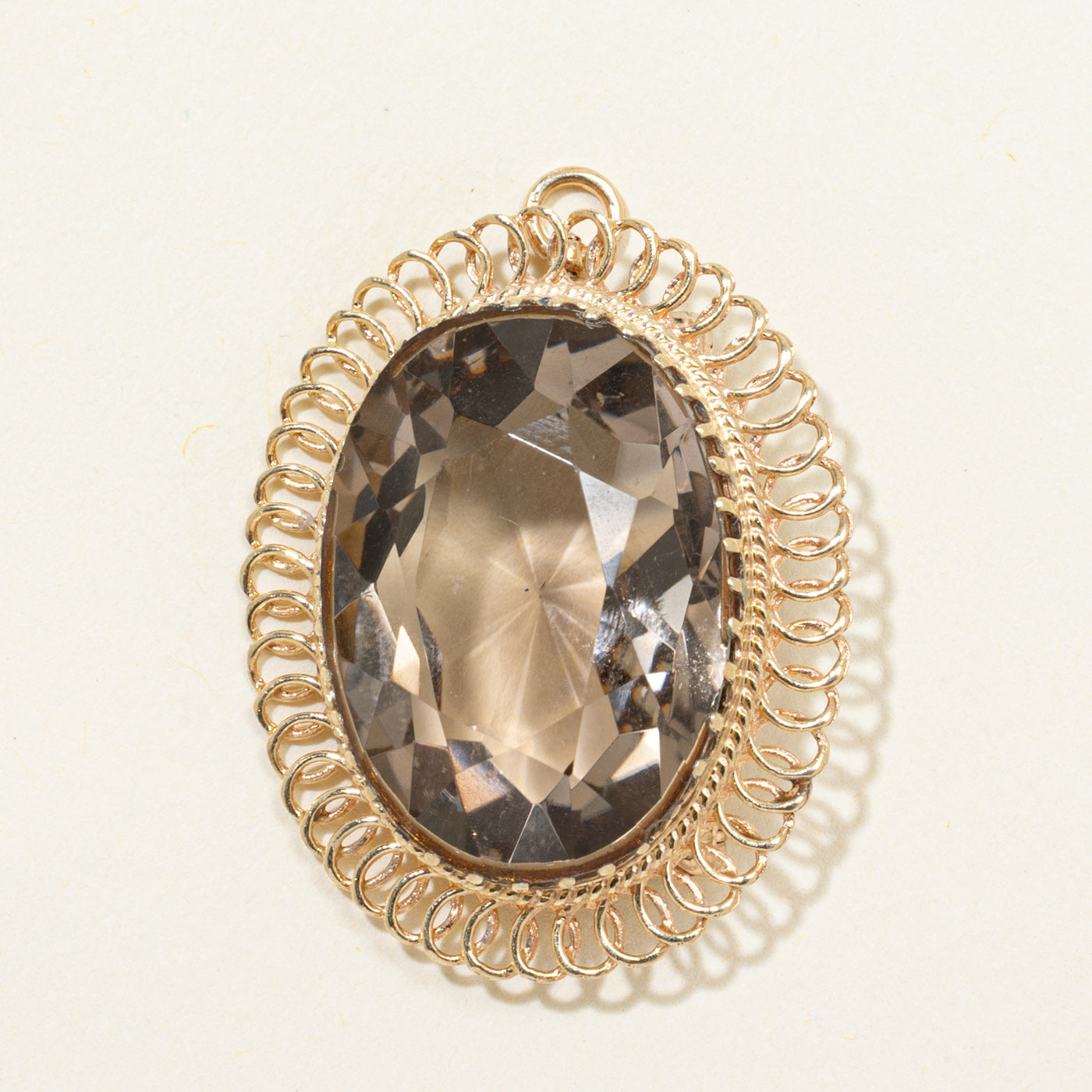 Smoky Quartz Openwork Convertible Pendant Brooch | 27.02ct