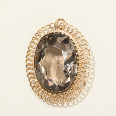 Smoky Quartz Openwork Convertible Pendant Brooch | 27.02ct