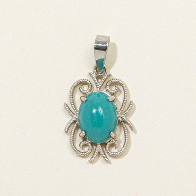 White Gold Paste Scrollwork Pendant | 1.30ct