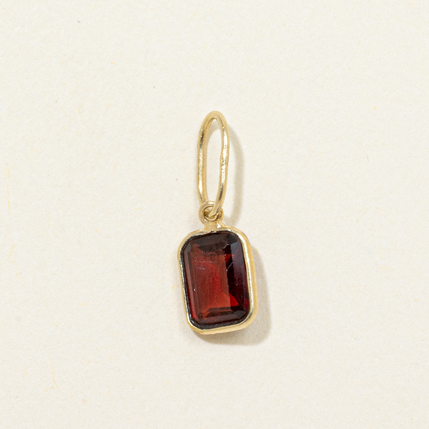 Bezel Set Garnet Charm | 0.89ct