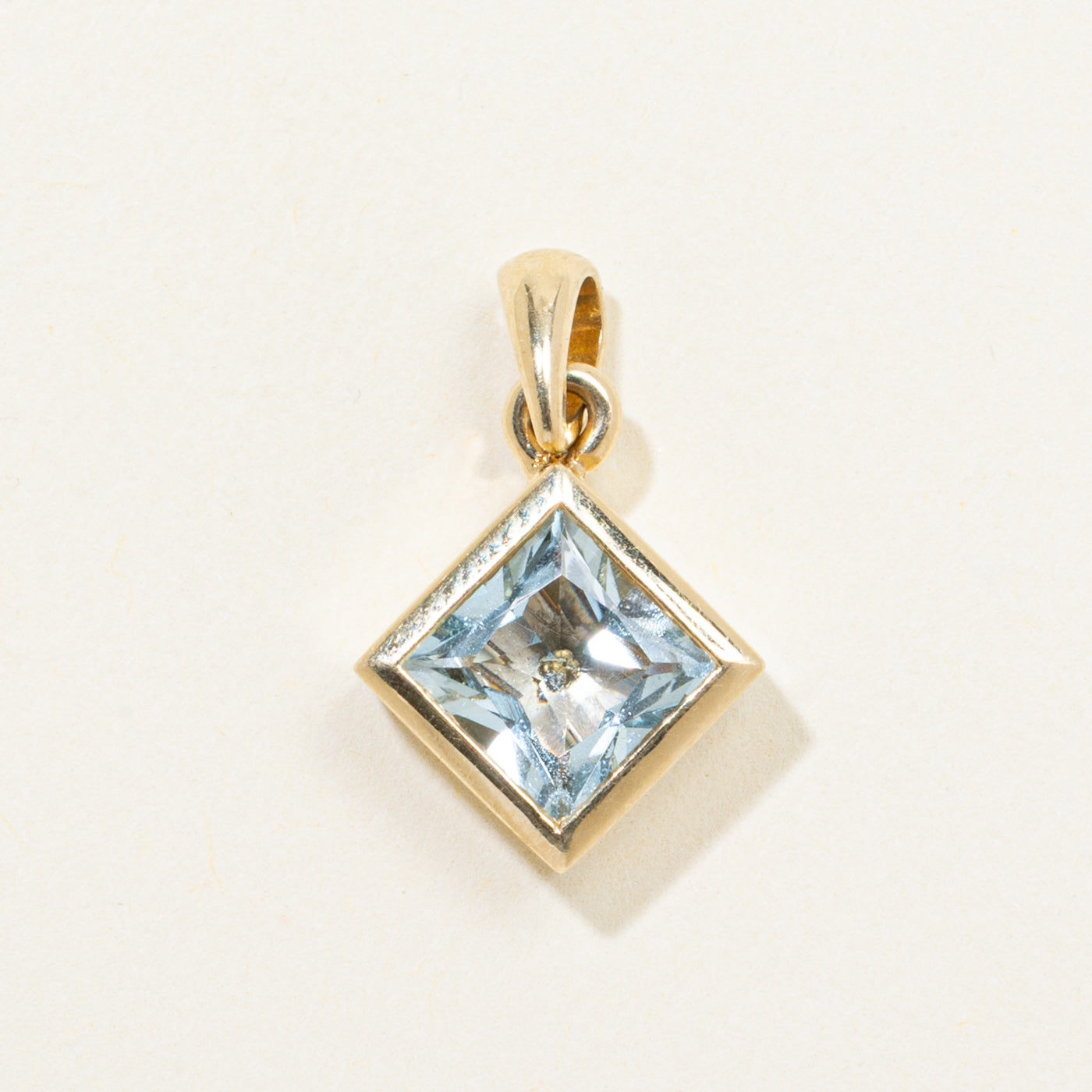 Bezel Set Blue Topaz Pendant | 1.83ct