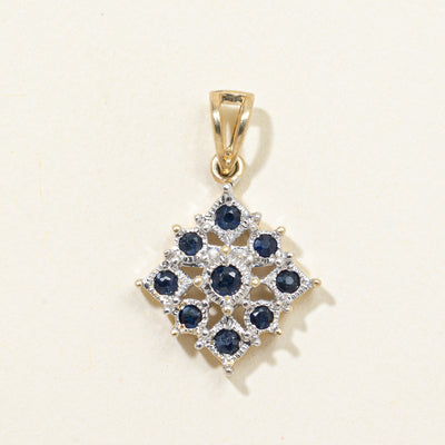 Two-Tone Sapphire Openwork Pendant | 0.18ctw
