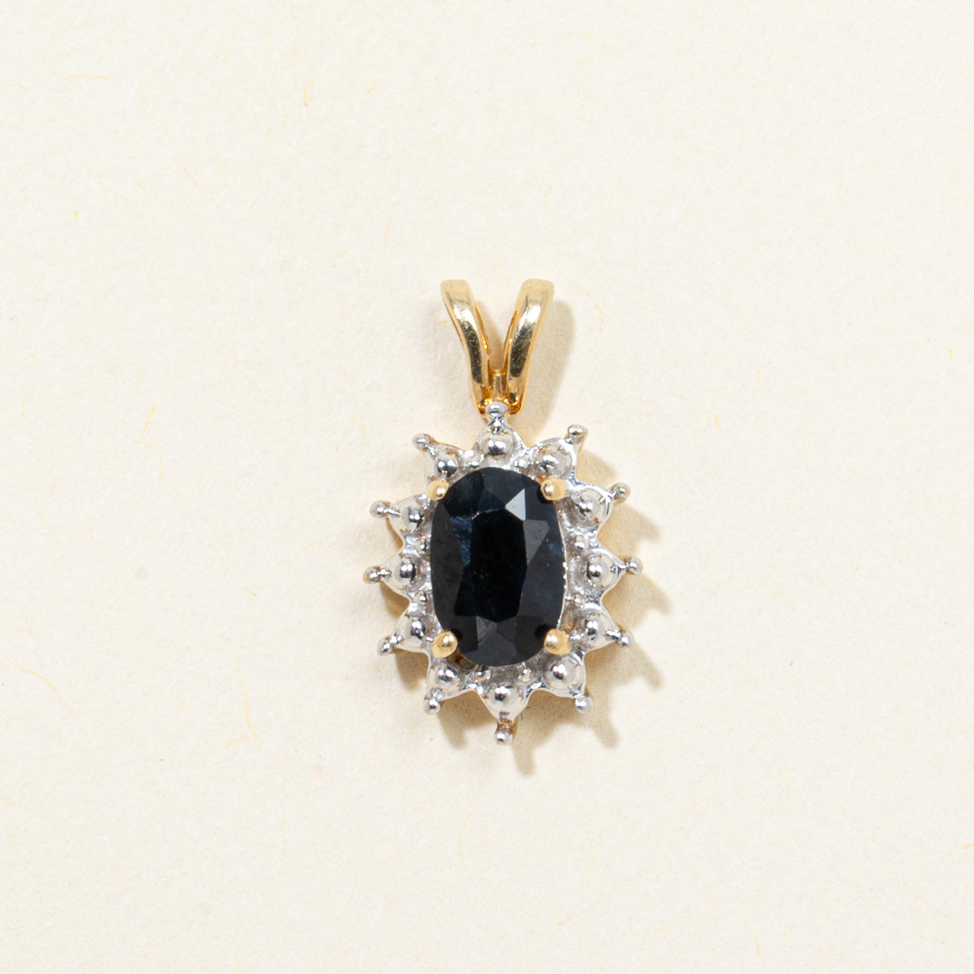 Oval Cut Sapphire Petal Pendant | 0.40ct