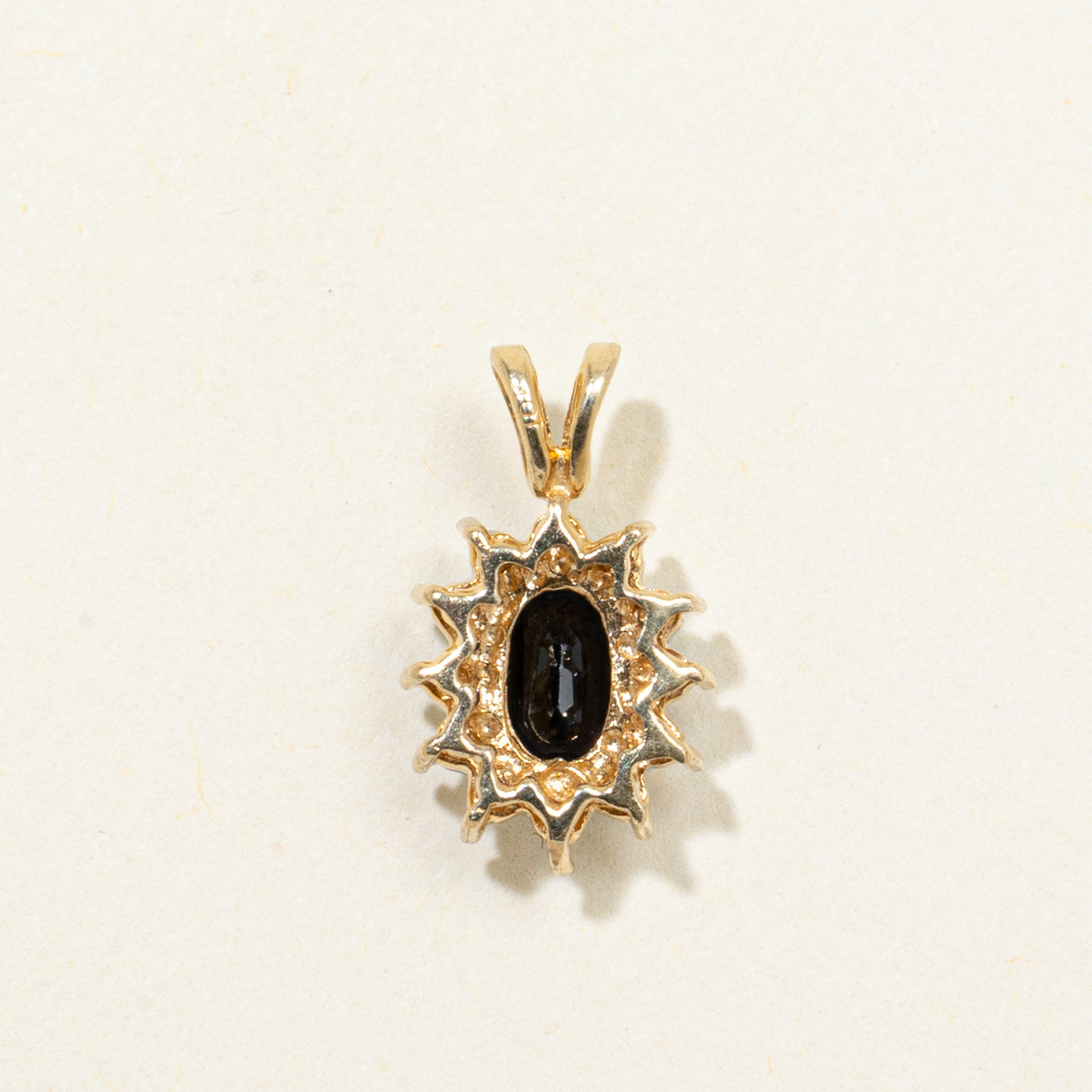 Oval Cut Sapphire Petal Pendant | 0.40ct