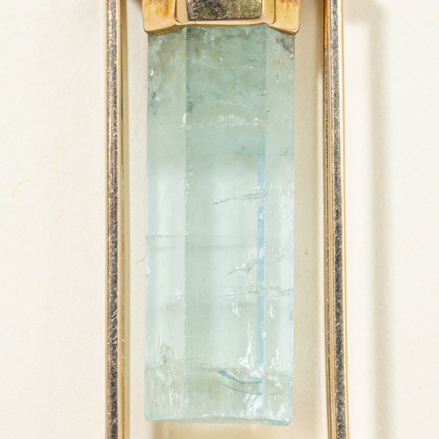 Aquamarine Crystal Long Column Pendant | 60.00ct
