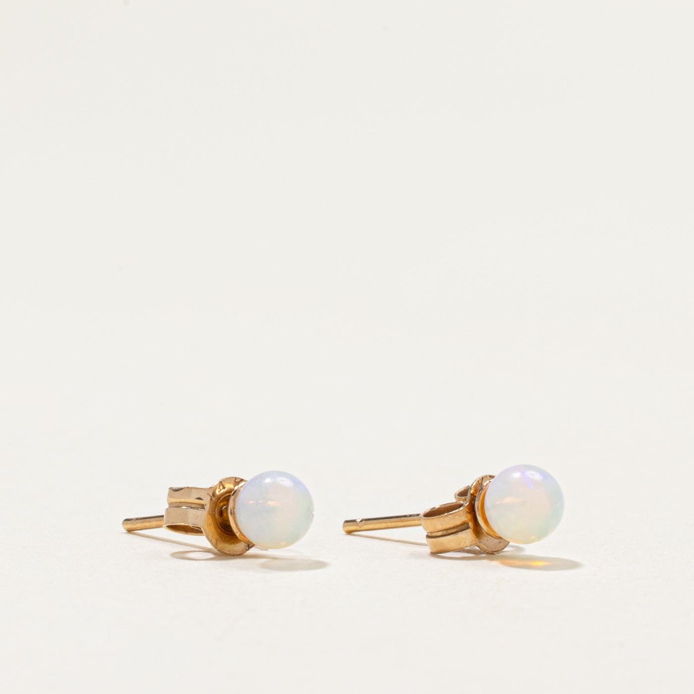 14k Opal Bead Stud Earrings | 0.70ctw