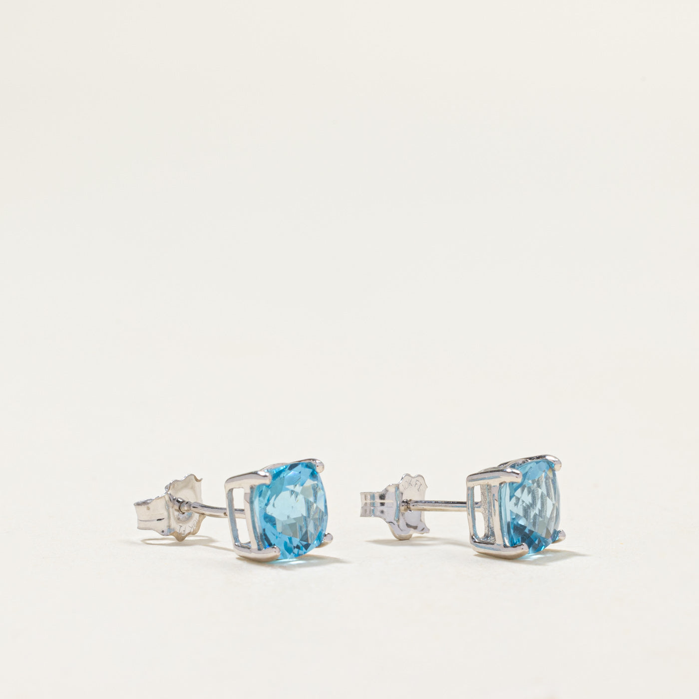 10k White Gold Mystic Topaz Stud Earrings | 2.40ctw
