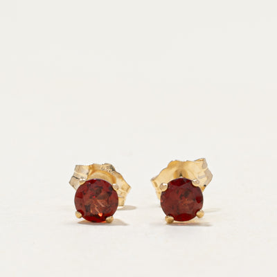 14k Garnet Small Stud Earrings | 0.80ctw