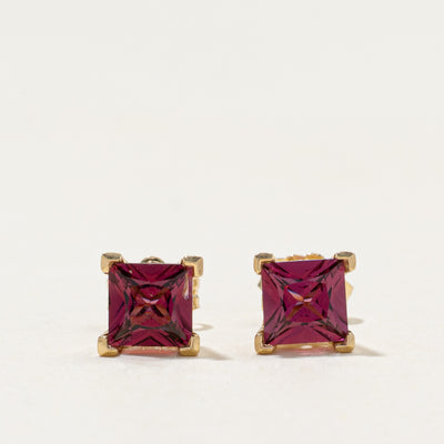 14k Pink Tourmaline Stud Earrings | 1.20ctw