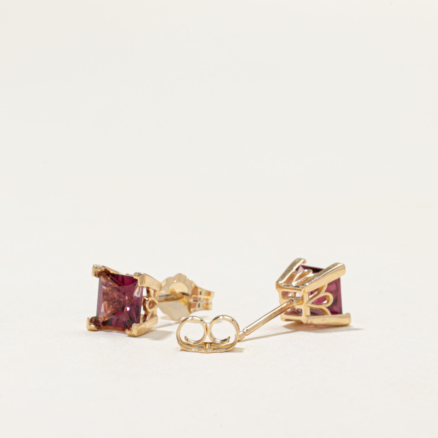 14k Pink Tourmaline Stud Earrings | 1.20ctw