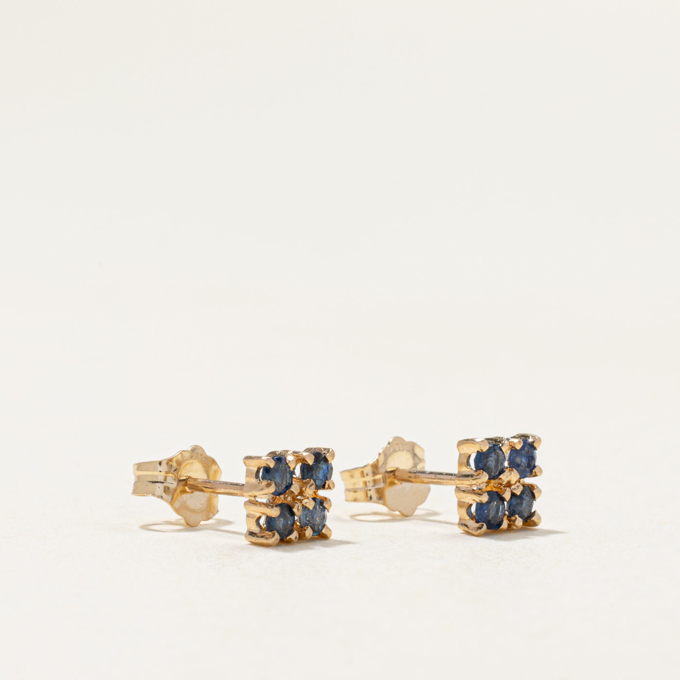 Sapphire Cluster Stud Earrings | 0.28ctw