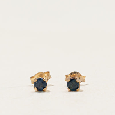14k Sapphire Small Stud Earrings | 0.24ctw