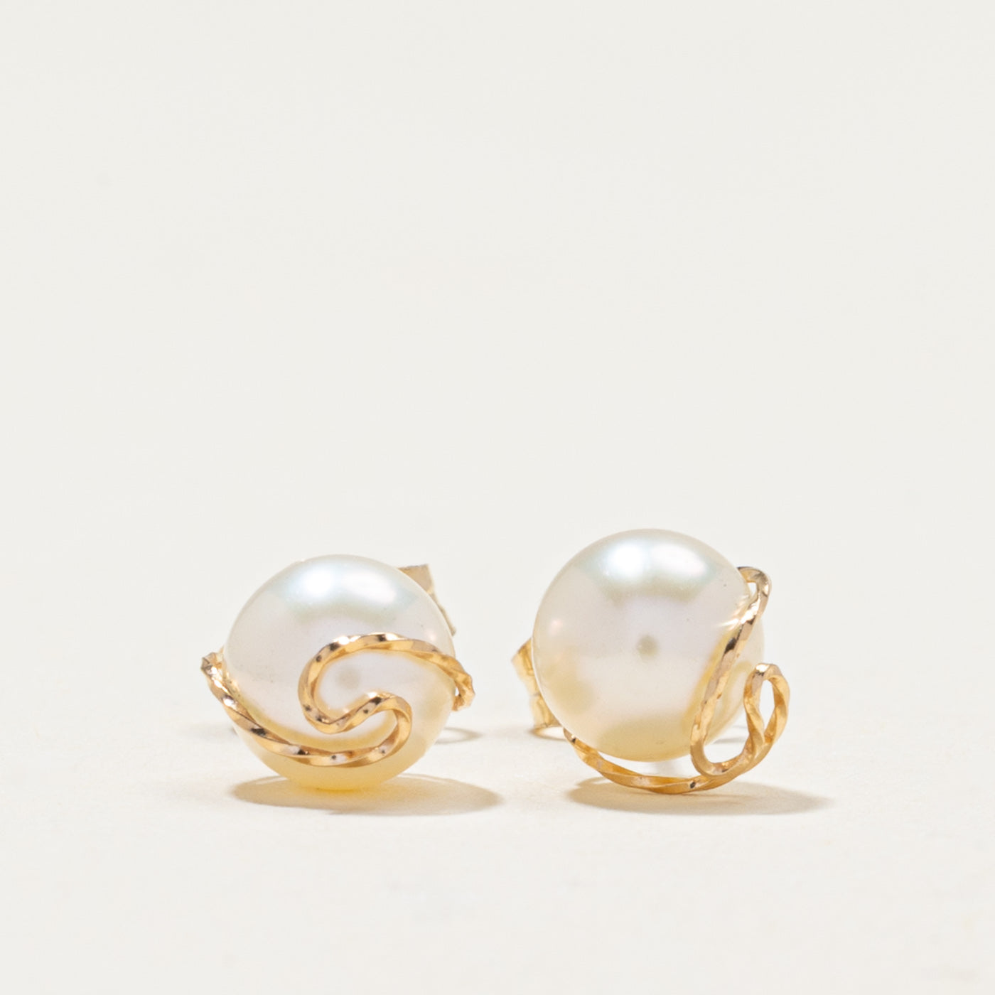 14k Pearl Stud Earrings