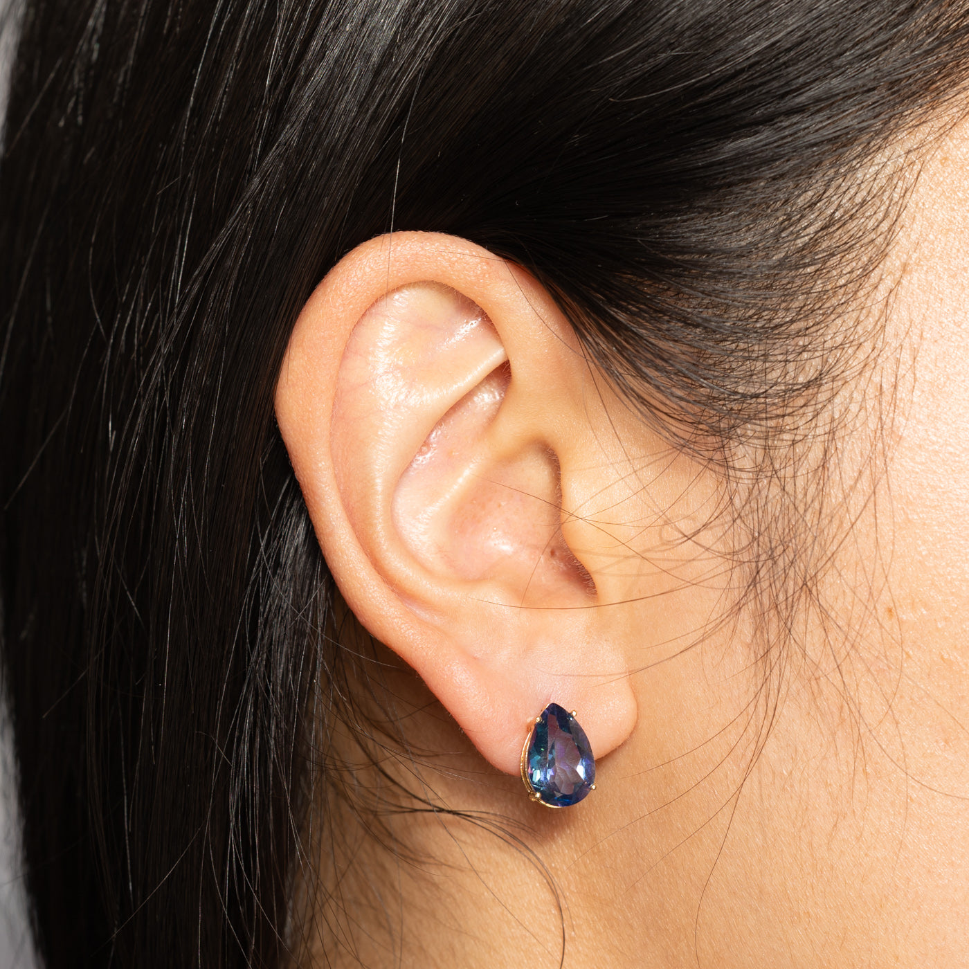 14k Pear Cut Mystic Topaz Stud Earrings | 8.00ctw