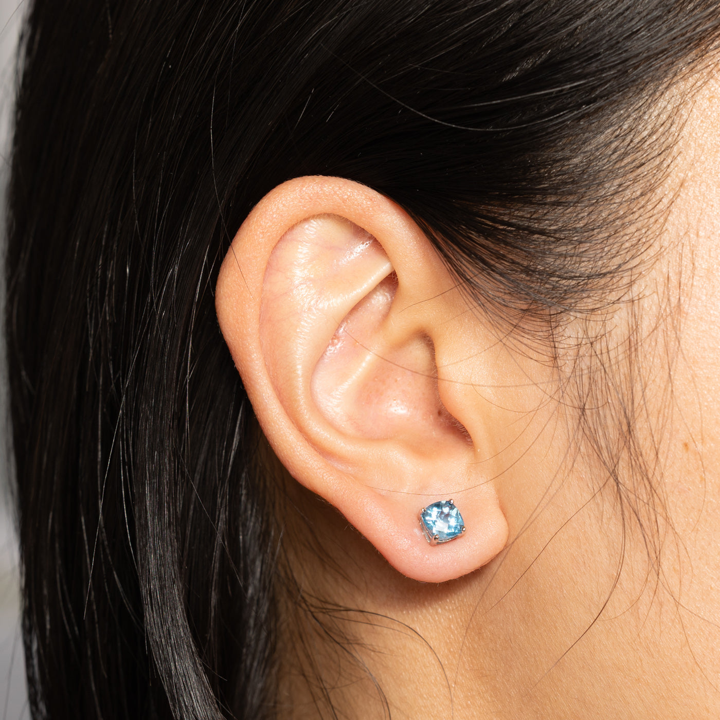 10k White Gold Mystic Topaz Stud Earrings | 2.40ctw