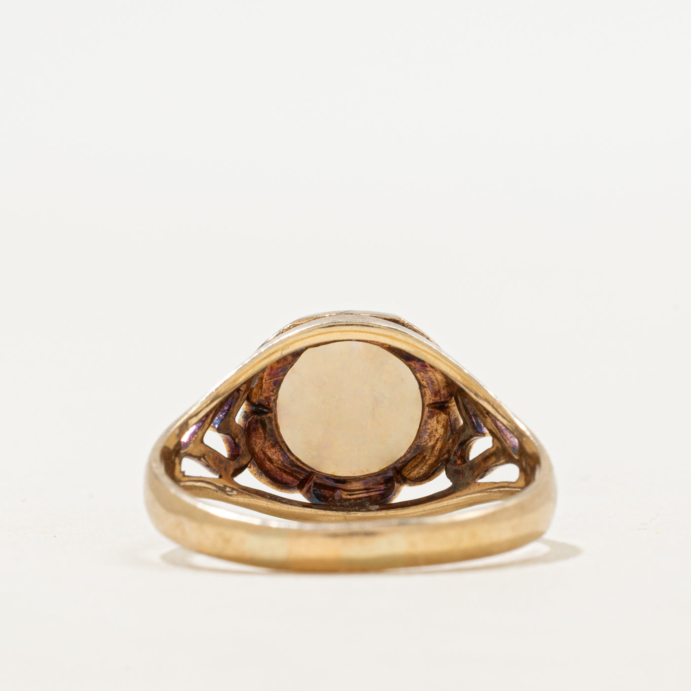 Cabochon Opal Openwork Dome Ring | 1.05ct | SZ 7.5