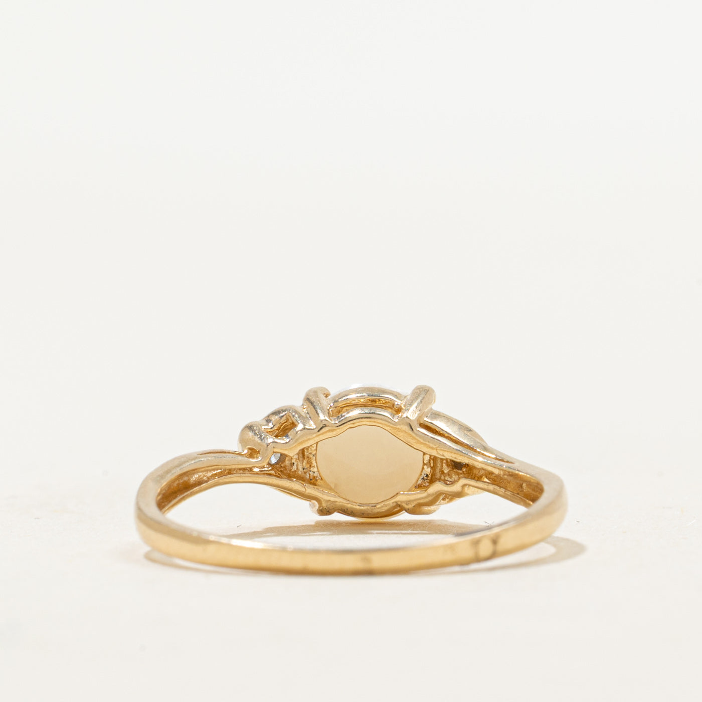 Opal & Diamond Accented Ring | 0.54ct, 0.02ctw | SZ 7