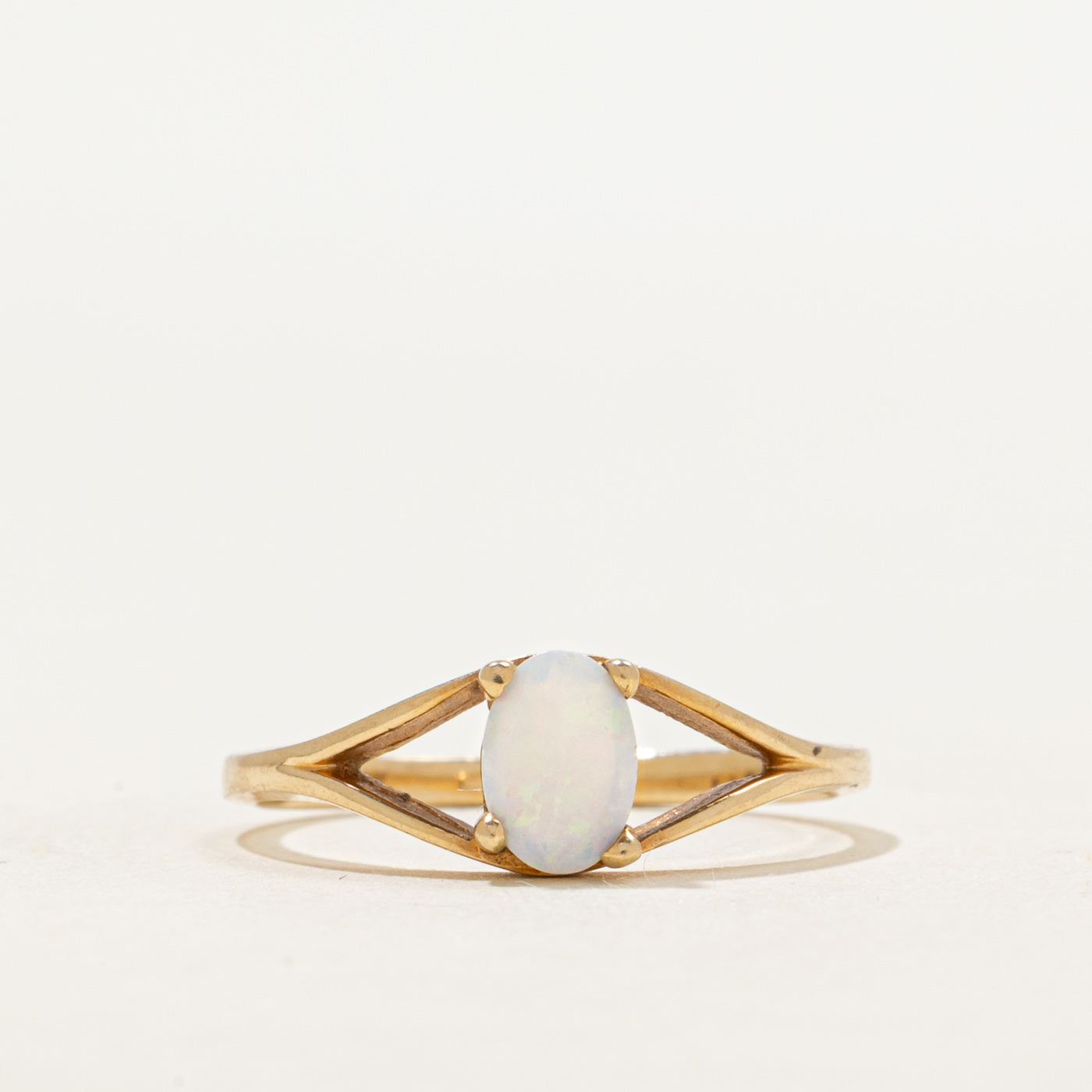 Opal Open Shank Ring | 0.10ct | SZ 6