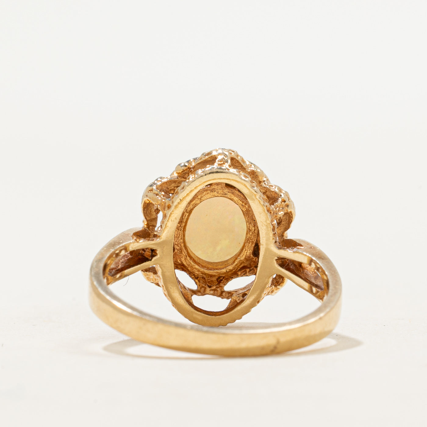 Cabochon Opal Openwork Ring | 1.30ct | SZ 7