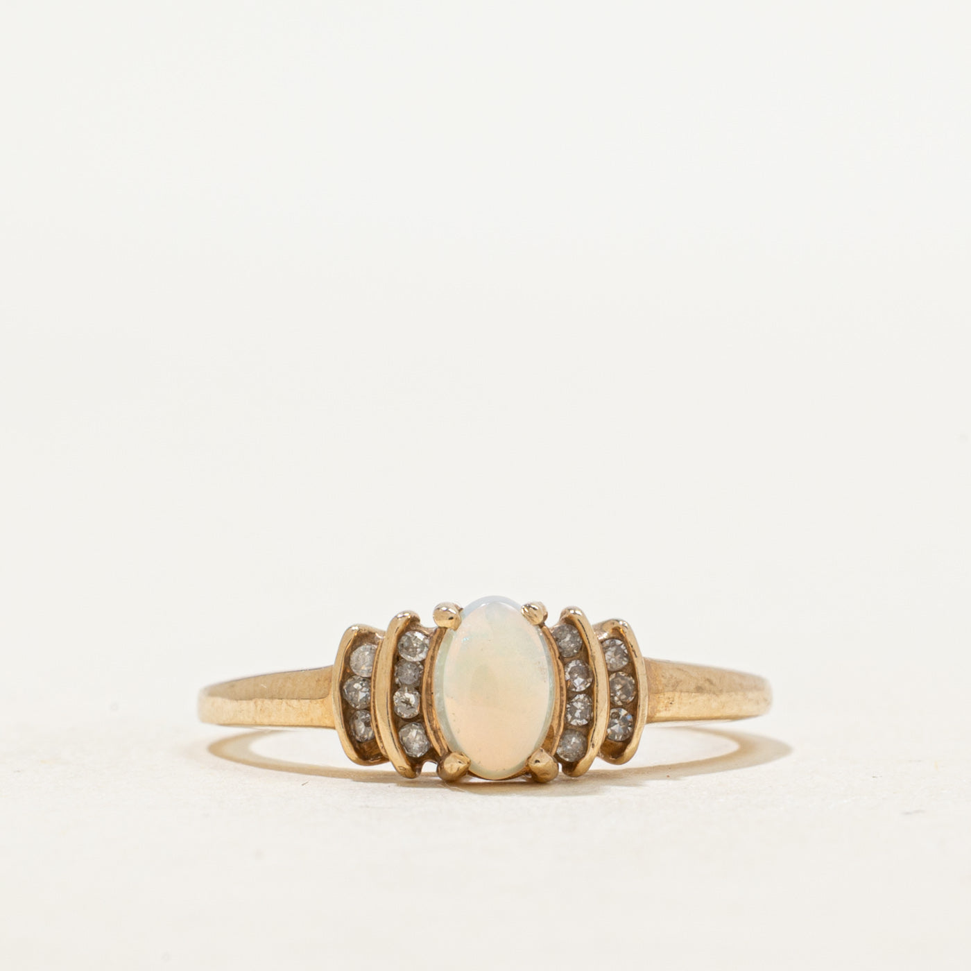 Opal & Diamond Accented Ring | 0.28ct, 0.07ctw | SZ 6