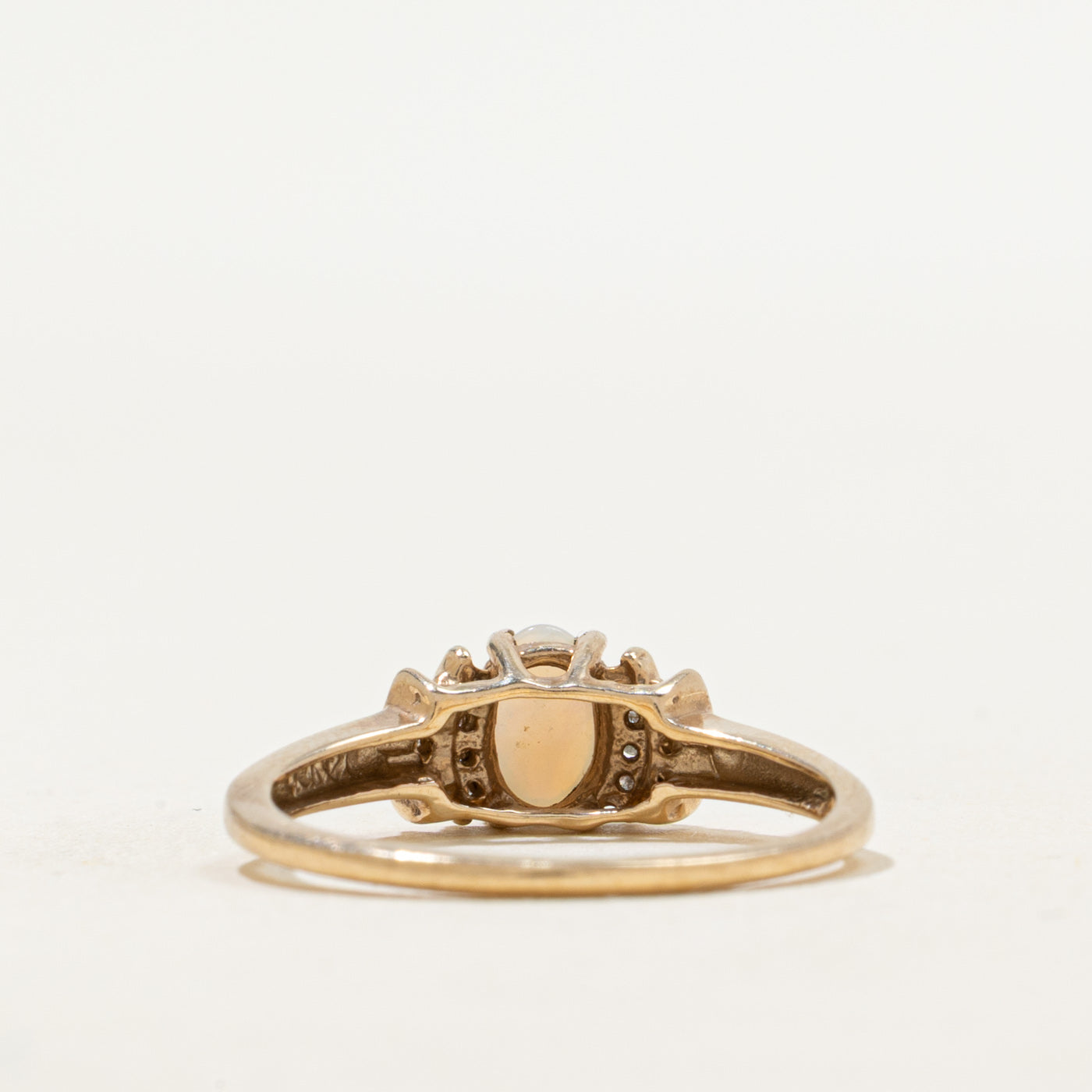 Opal & Diamond Accented Ring | 0.28ct, 0.07ctw | SZ 6