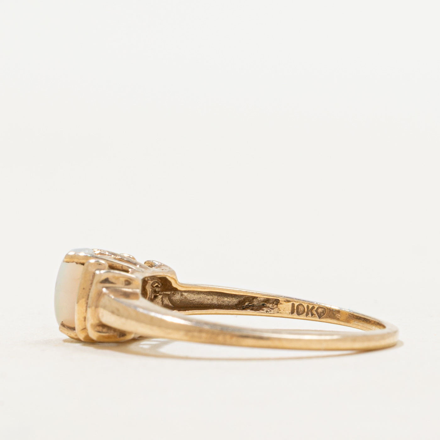 Opal & Diamond Accented Ring | 0.28ct, 0.07ctw | SZ 6