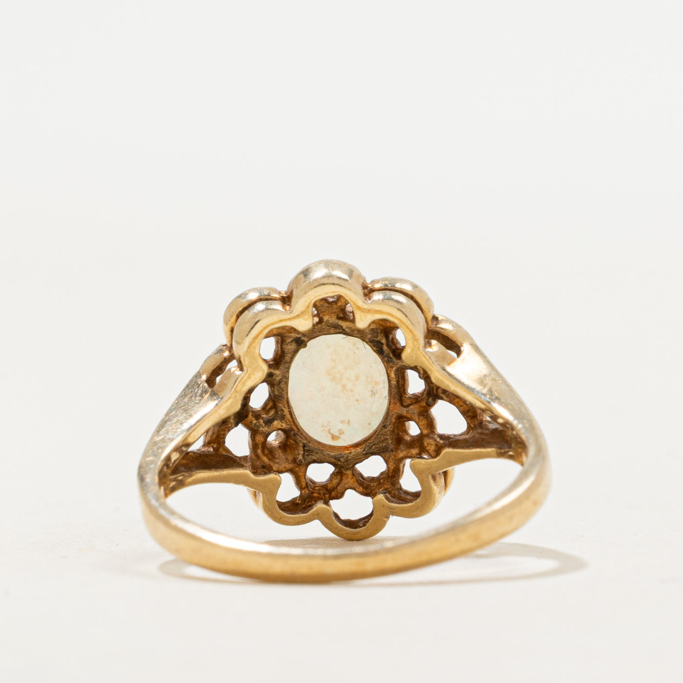 Cabochon Opal Open Textured Cocktail Ring | 0.68ct | SZ 5.25