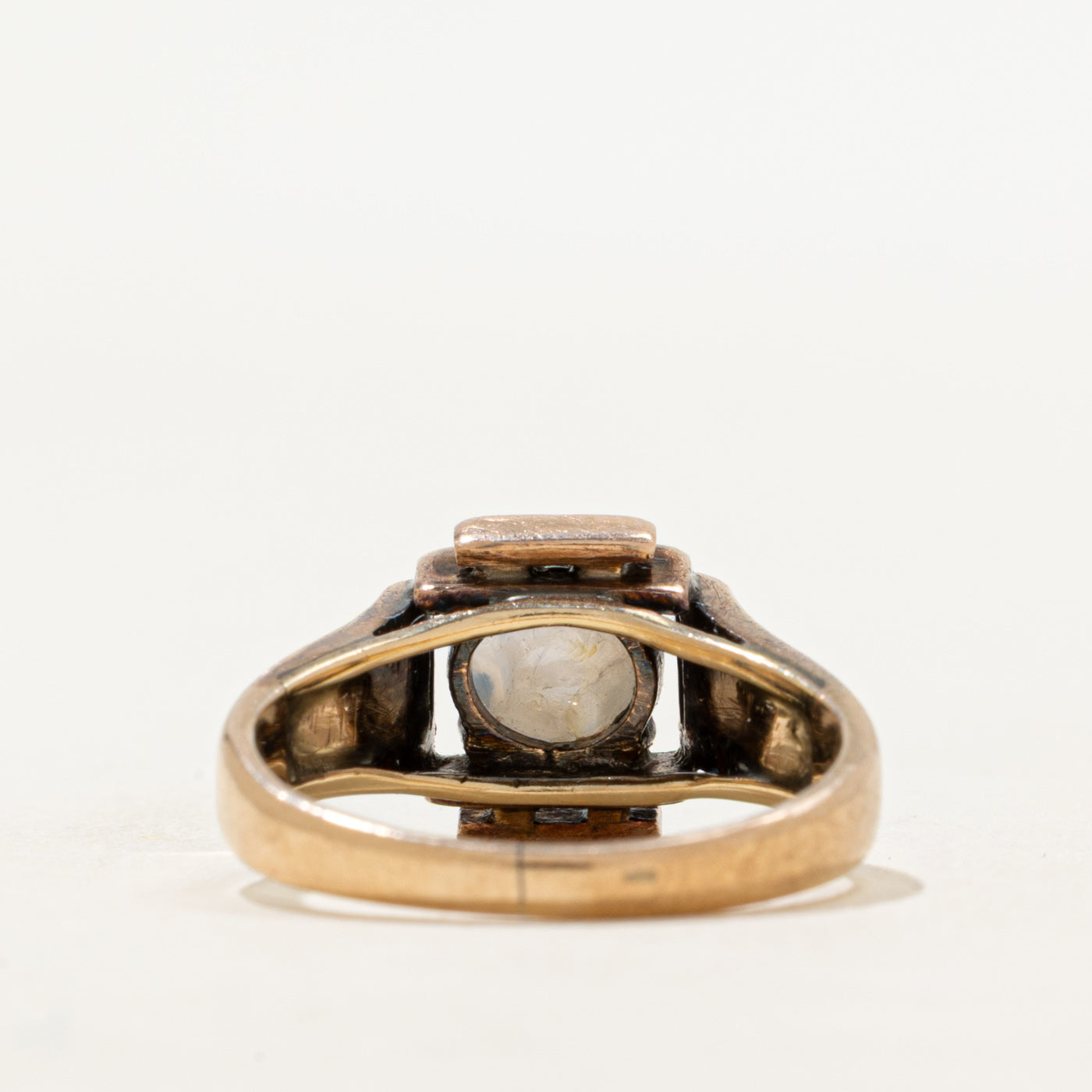 Cabochon Star Sapphire & Diamond Openwork Ring | 1.20ct, 0.03ctw | SZ 5.5