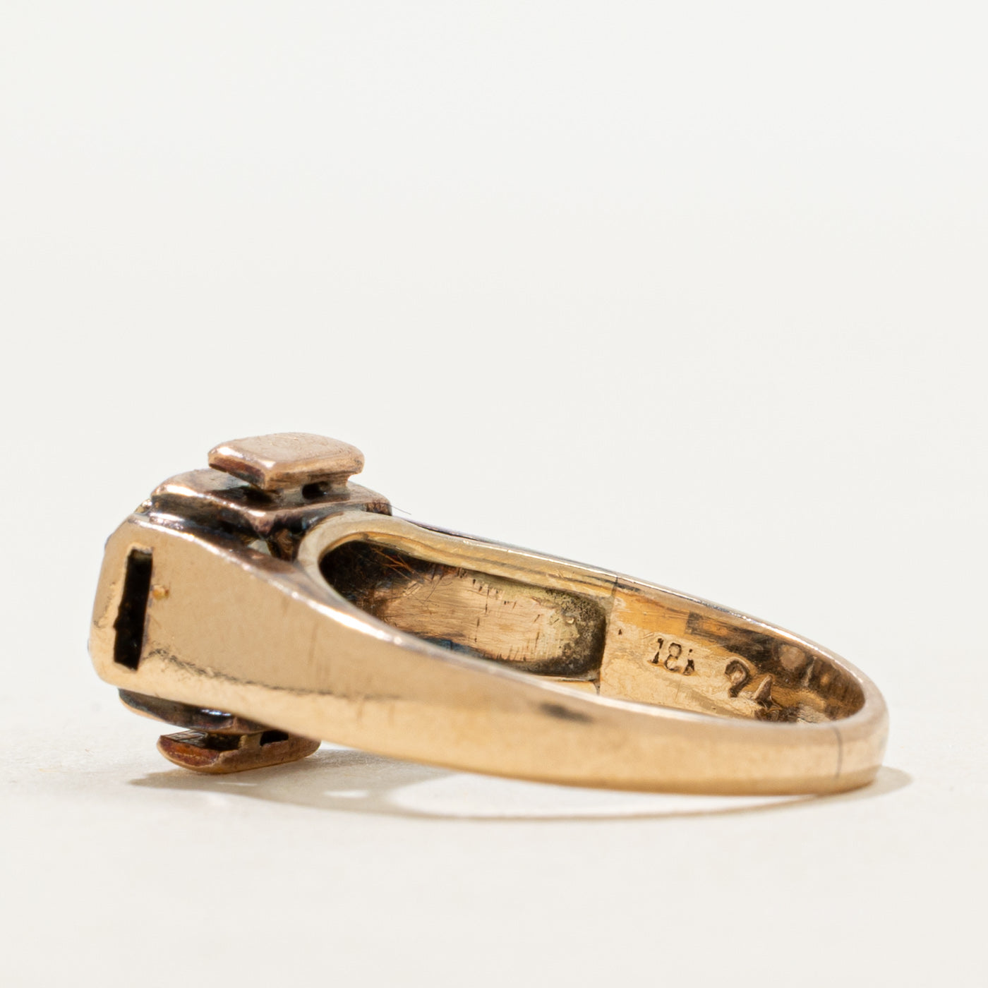 Cabochon Star Sapphire & Diamond Openwork Ring | 1.20ct, 0.03ctw | SZ 5.5