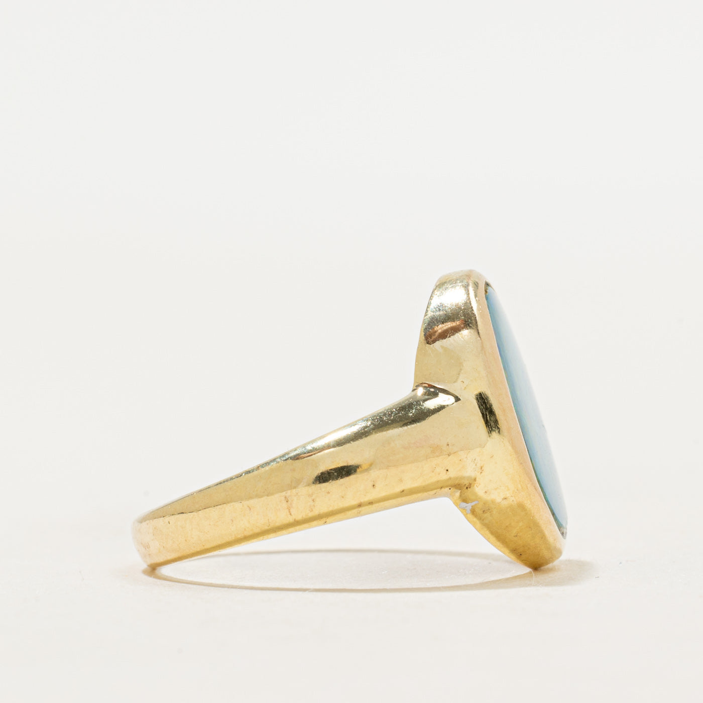 Bague cocktail en opale doublet sertie clos | 1,80 ct | Taille 7