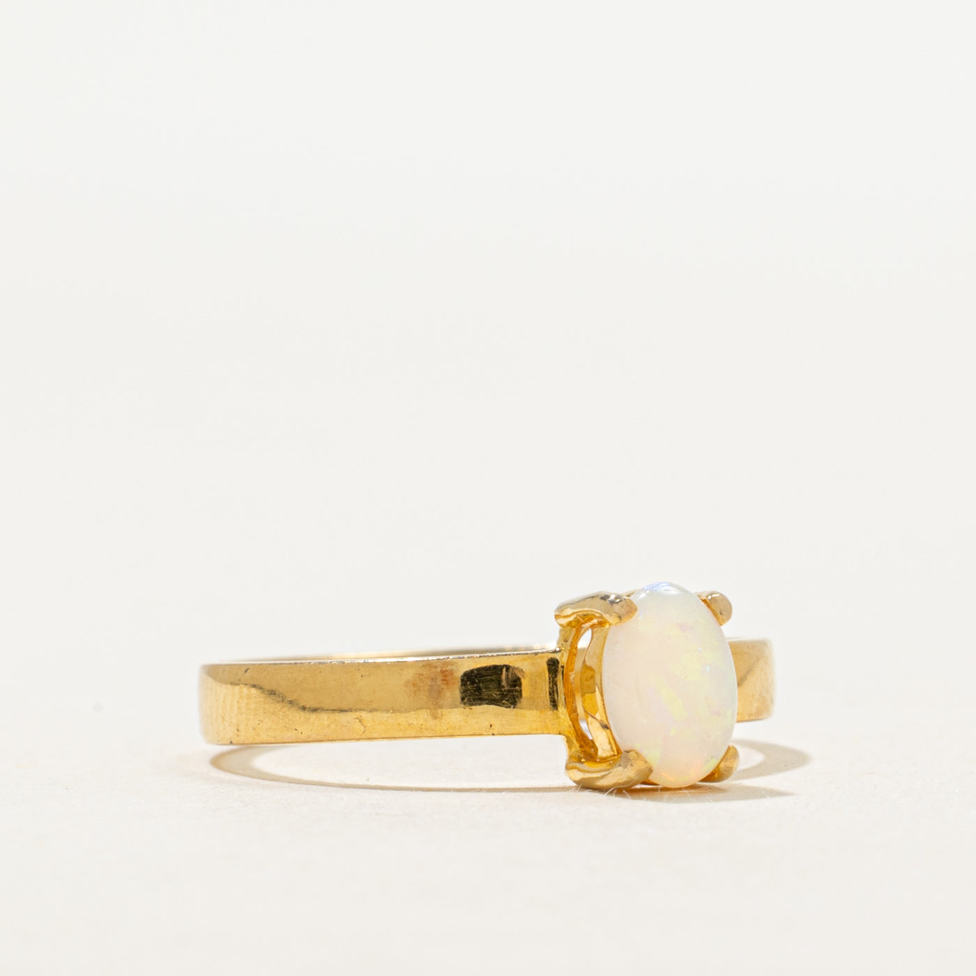 18k Solitaire Opal Ring | 0.25ct | SZ 5