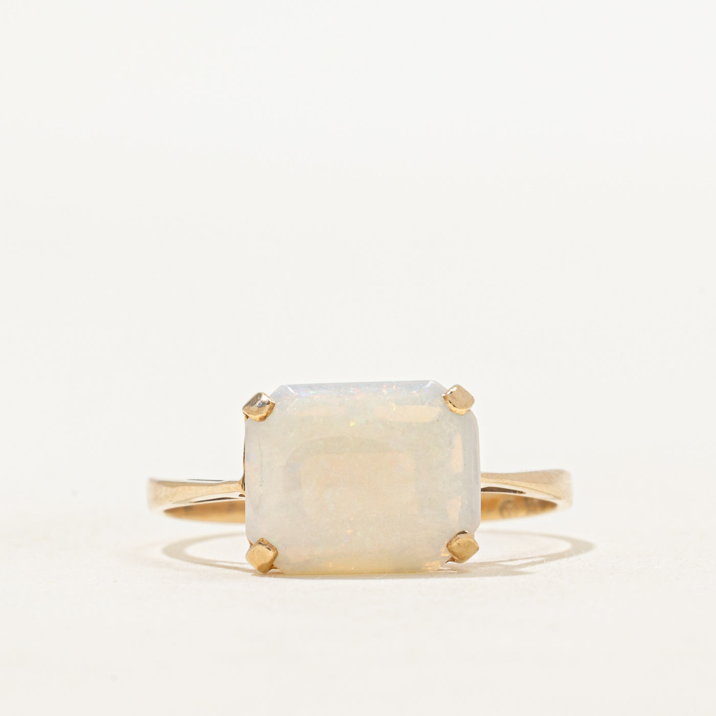 East West Solitaire Opal Ring | 1.15ct | SZ 6.75