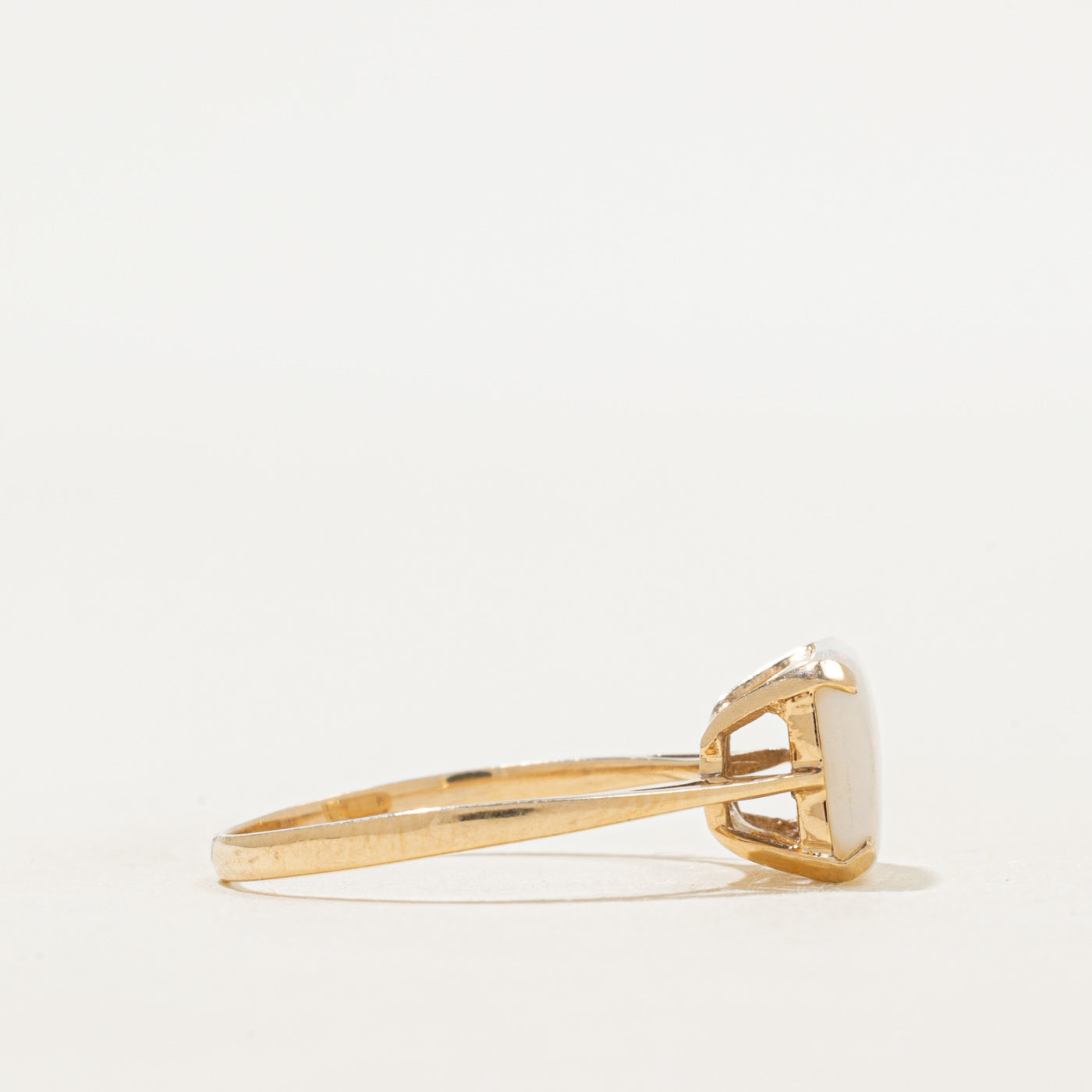 East West Solitaire Opal Ring | 1.15ct | SZ 6.75