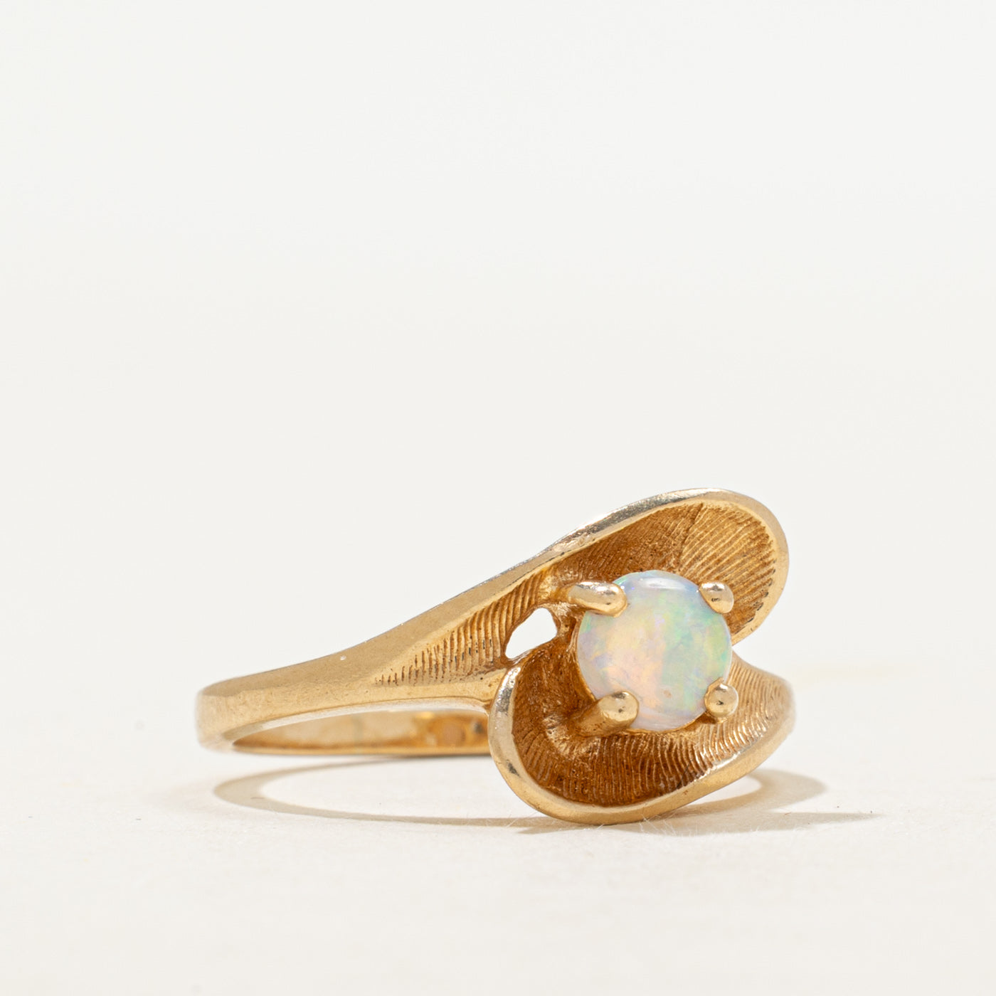 Cabochon Opal Abstract Ring | 0.26ct | SZ 5.25