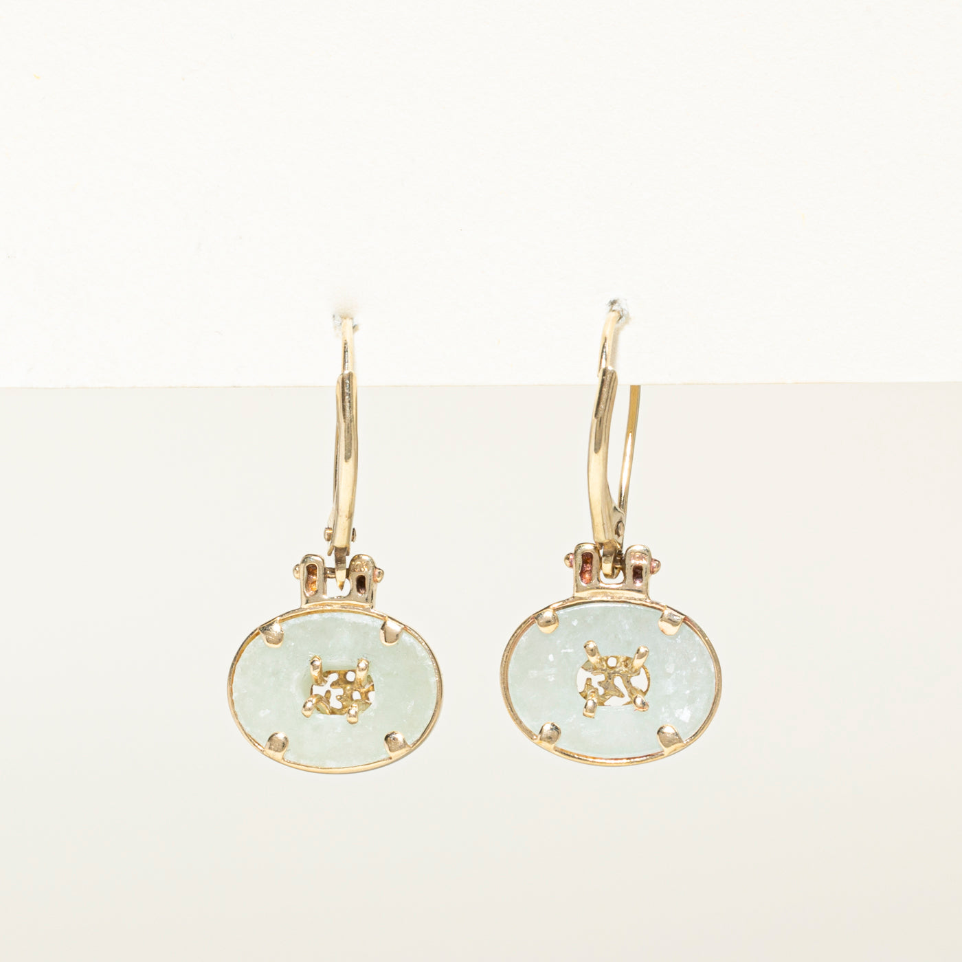 Bezel Set Jadeite Drop Earrings | 6.00ctw