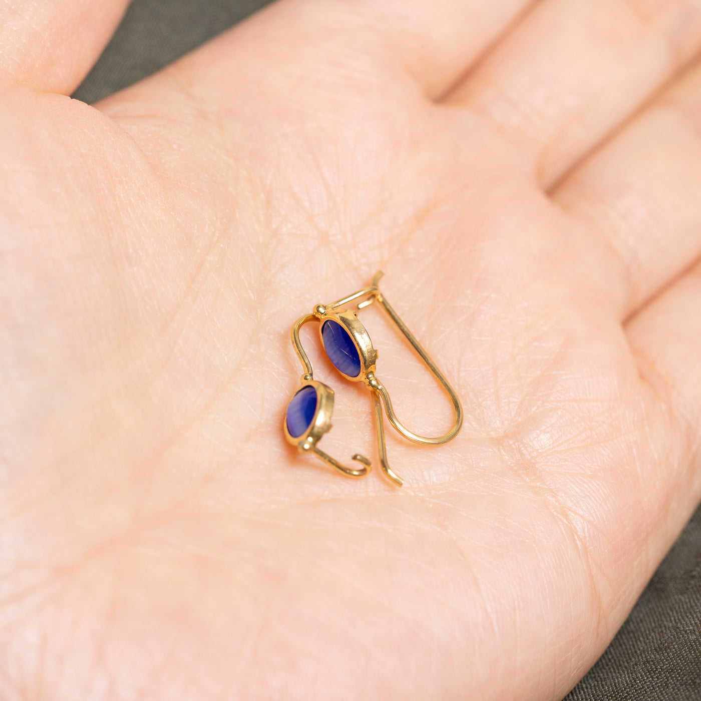 Bezel Set Pasté Glass Drop Earrings | 2.00ctw